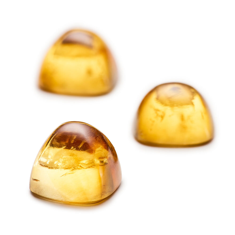 Citrin, bullet - firkantet, 12,00 mm 