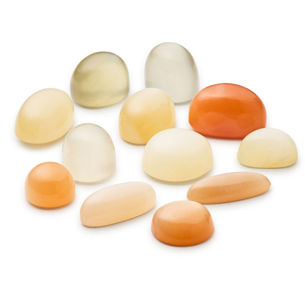 Månesten, oval cabochon, 16,00 – 10,00 mm 