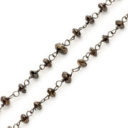 Black treated rough diamond necklace, 15.45 carat 