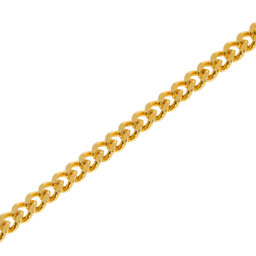Bracelet curb diamond cut 925/- gold-plated 