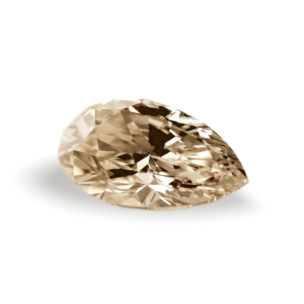Pear-shaped Natural Brown 1.00 ct 