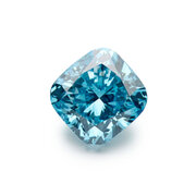 Blå behandlet cushion 1,25 ct 