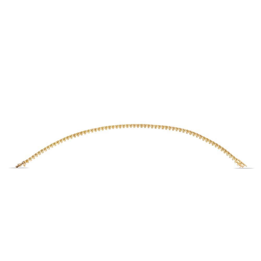 Tennis bracelet 750/- yellow gold 