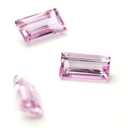 Pink sapphire, baguette, 4.00 x 2.00 mm