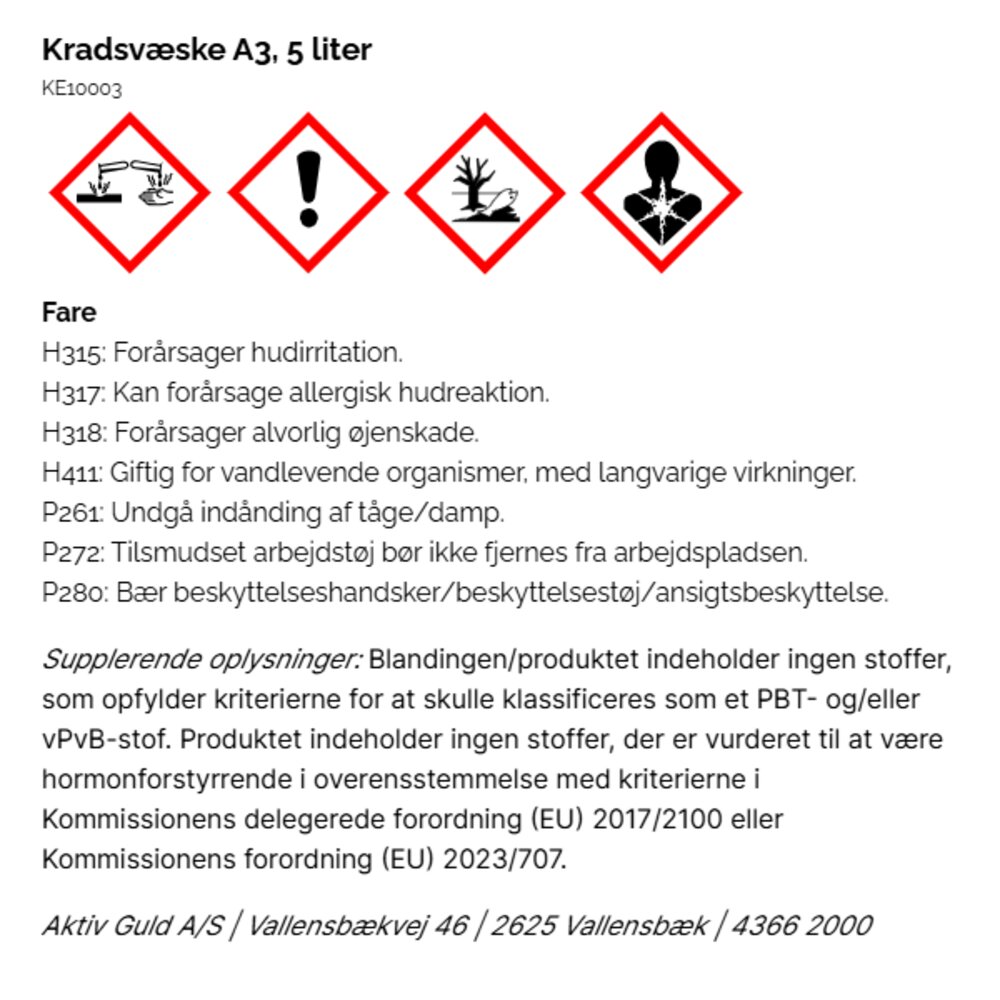 A3 poler- og kradsvæske, 5 L 
