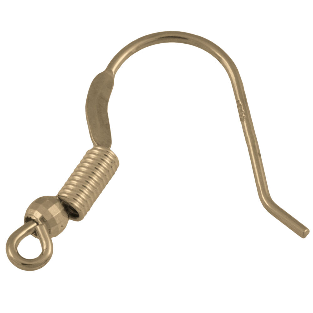 Ear hook with faceted bead 925/- gold-plated  