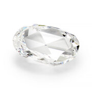 Rose cut, oval, 0.48 ct