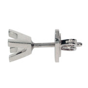 Ear stud with 4 prongs 750/- white gold
