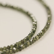 Green rough diamond necklace, 16 carat