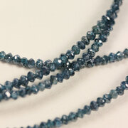 Blue rough diamond necklace, 14.50 carat