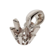 Pendant with 6 prongs and pendant bail 585/- white gold