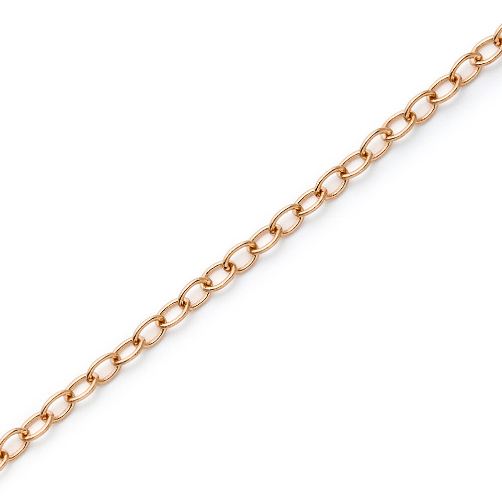 Trace round open 750/- rose gold 