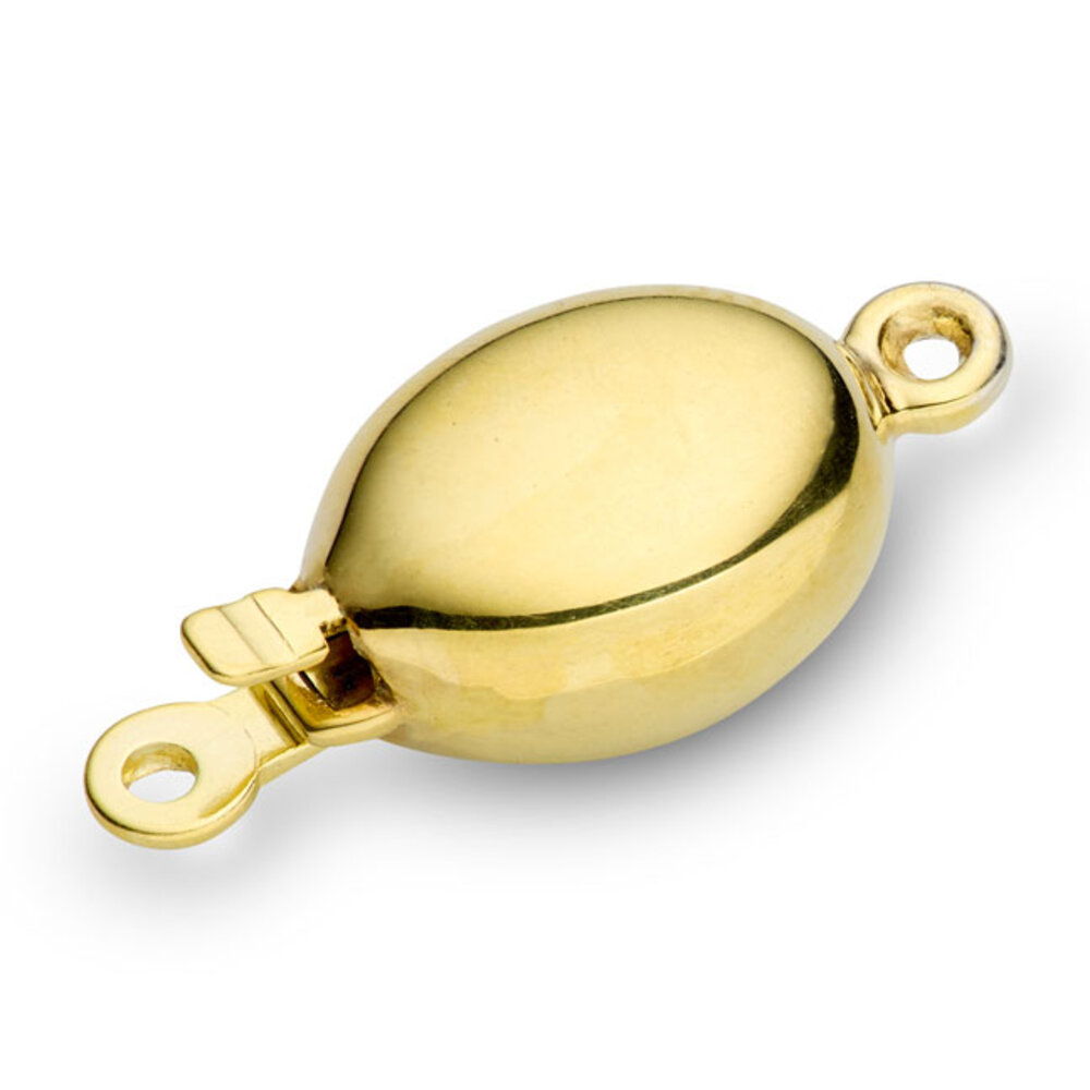 Oval jewelry clasp 925/- gold-plated 