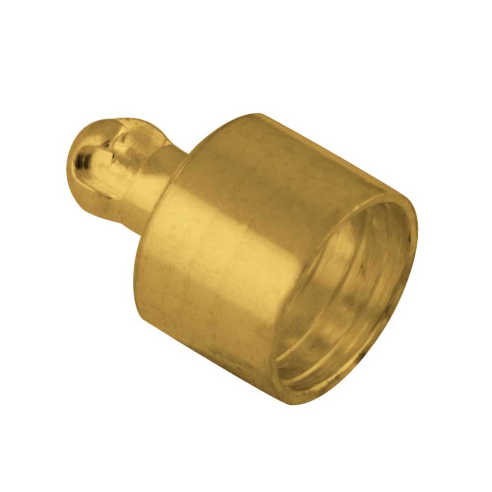 End cap bayonet key for lock cylinder, 18K Gold 