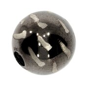 System clasp with silver pattern 925/- black rhodium plated