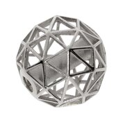 Open system clasp with triangular pattern 925/-