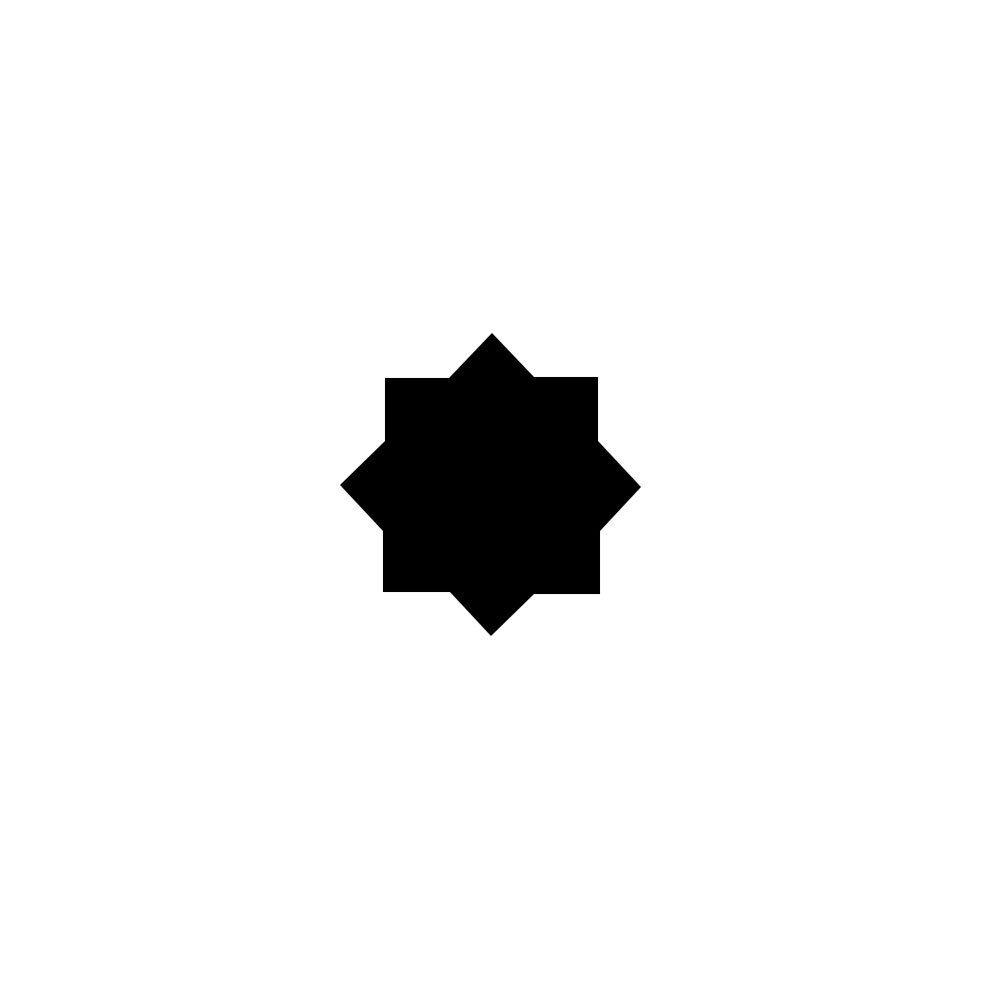 Draw plate, star 8 points 