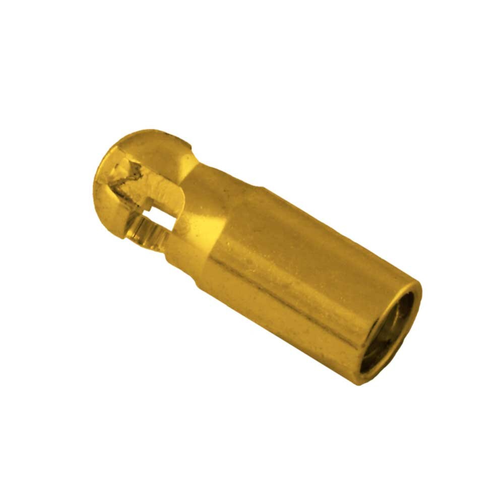 End cap bayonet key for lock cylinder, 18K Gold 