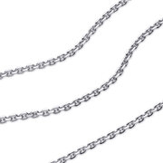 Trace diamond cut, 8-sides 750/- white gold