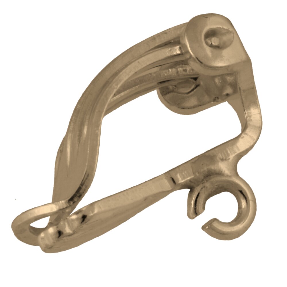 Ear clip with tulip and jump ring 925/- gold-plated 