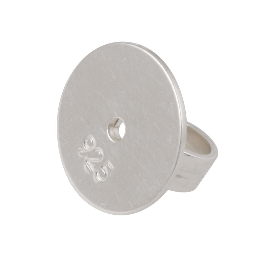 Ear nut with plate 925/- 