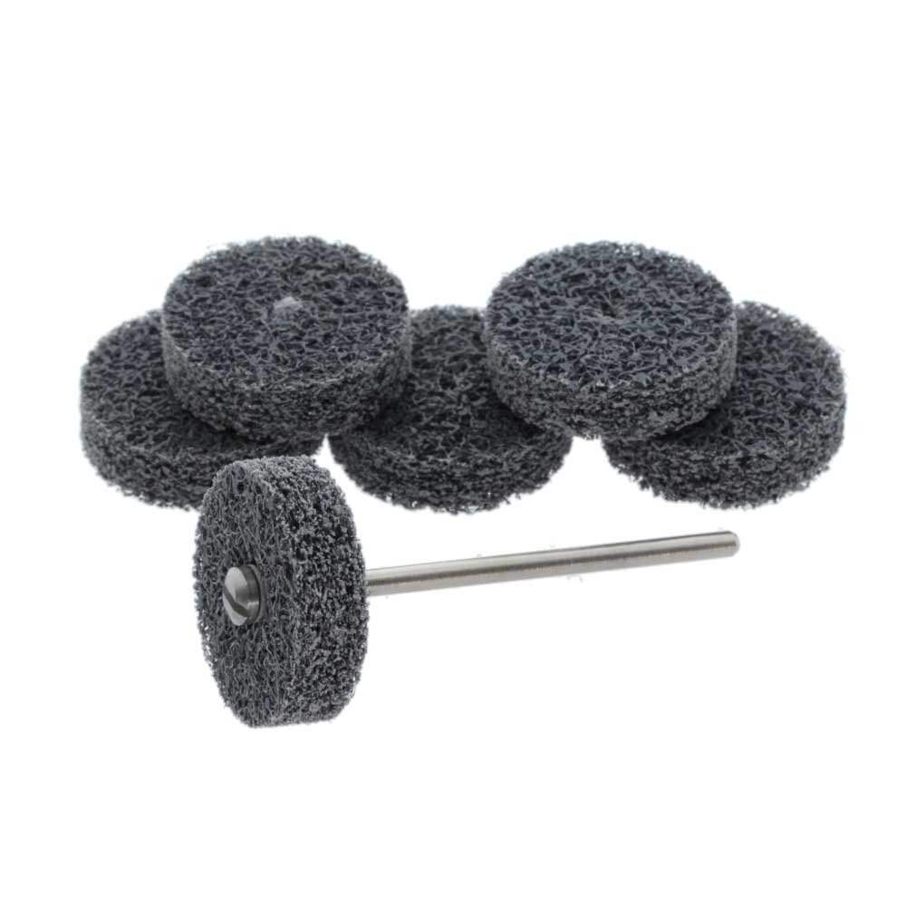 Scotch Brite, 6 pcs. wheels + 1 pcs. mandrel 