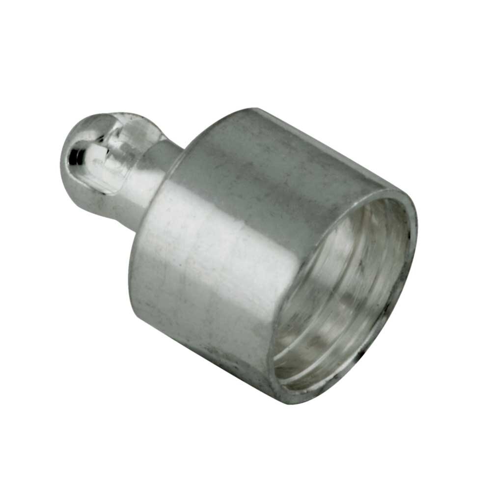 End cap bayonet key for lock cylinder, 18K white gold 