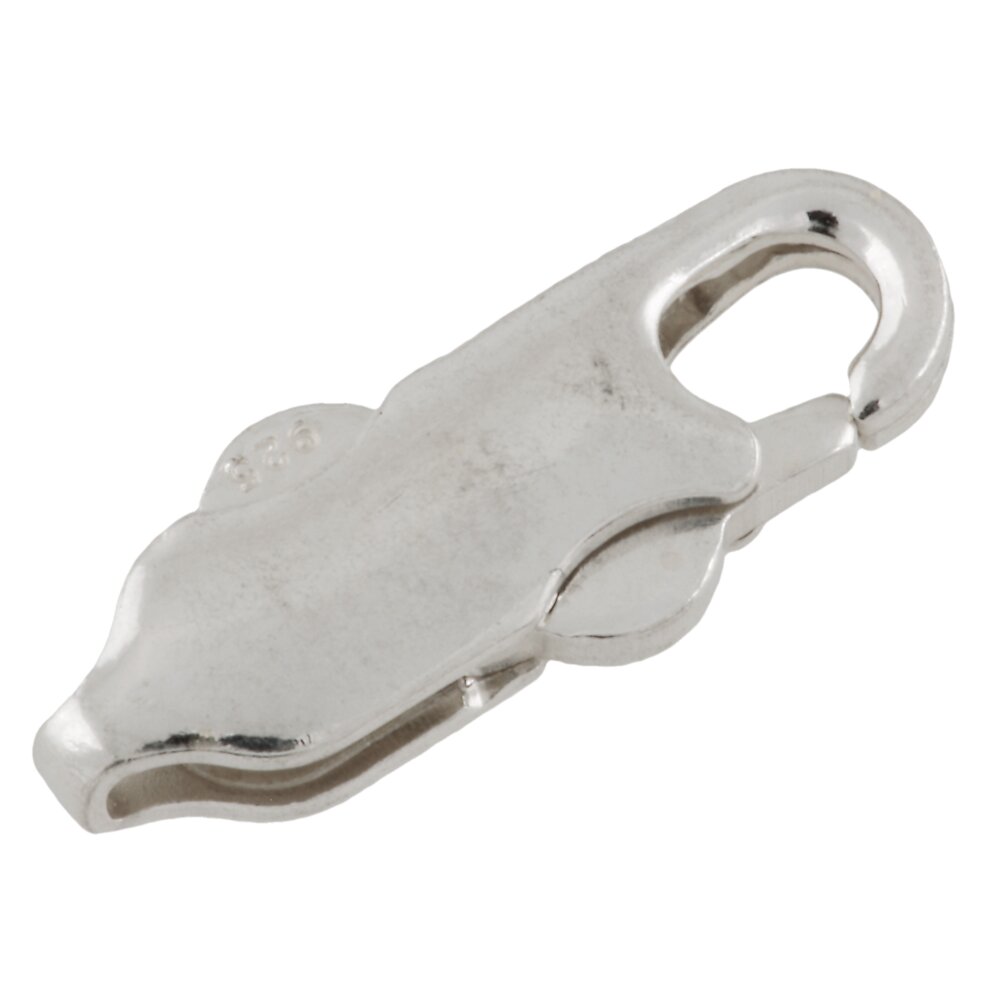 Oval carabine clasp with two triggers 925/- 