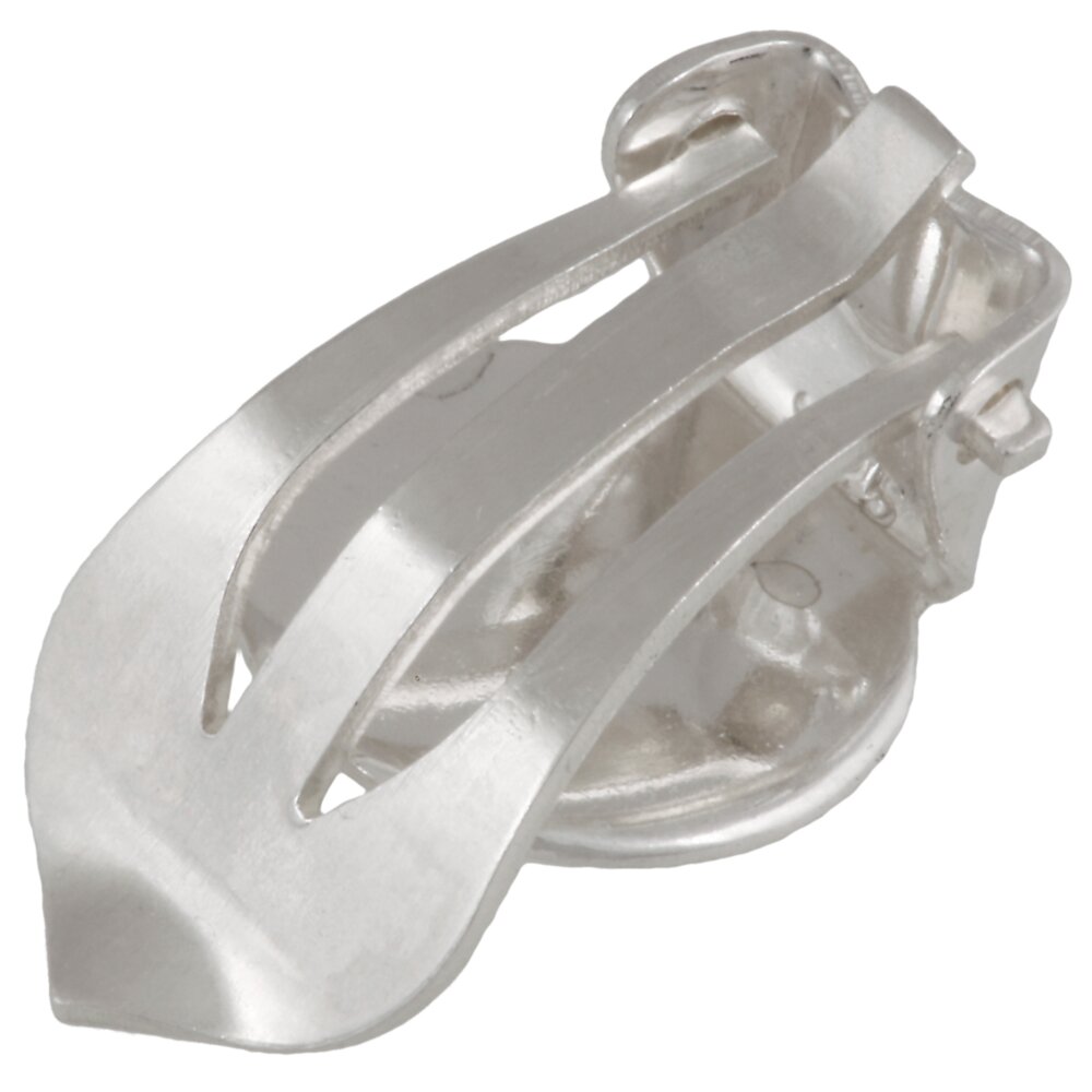 Silver-plated ear clip with plate 