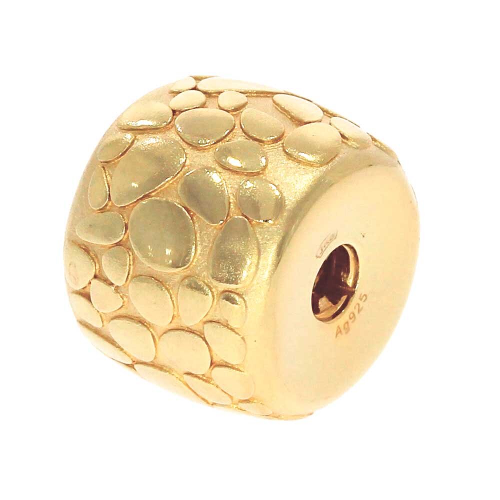 System clasp with animal print 925/- gold-plated 