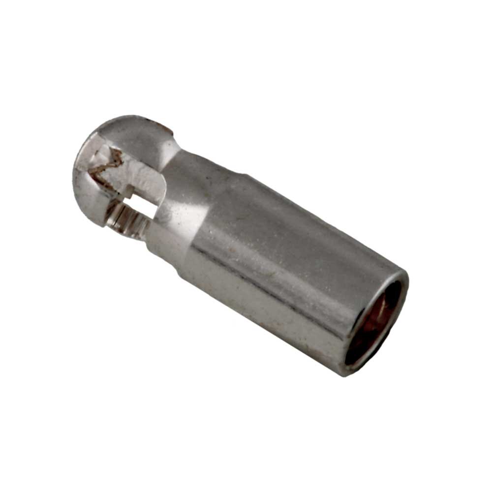 End cap bayonet key for lock cylinder, 18K white gold 