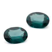 Synthetic tourmaline, oval diamond cut