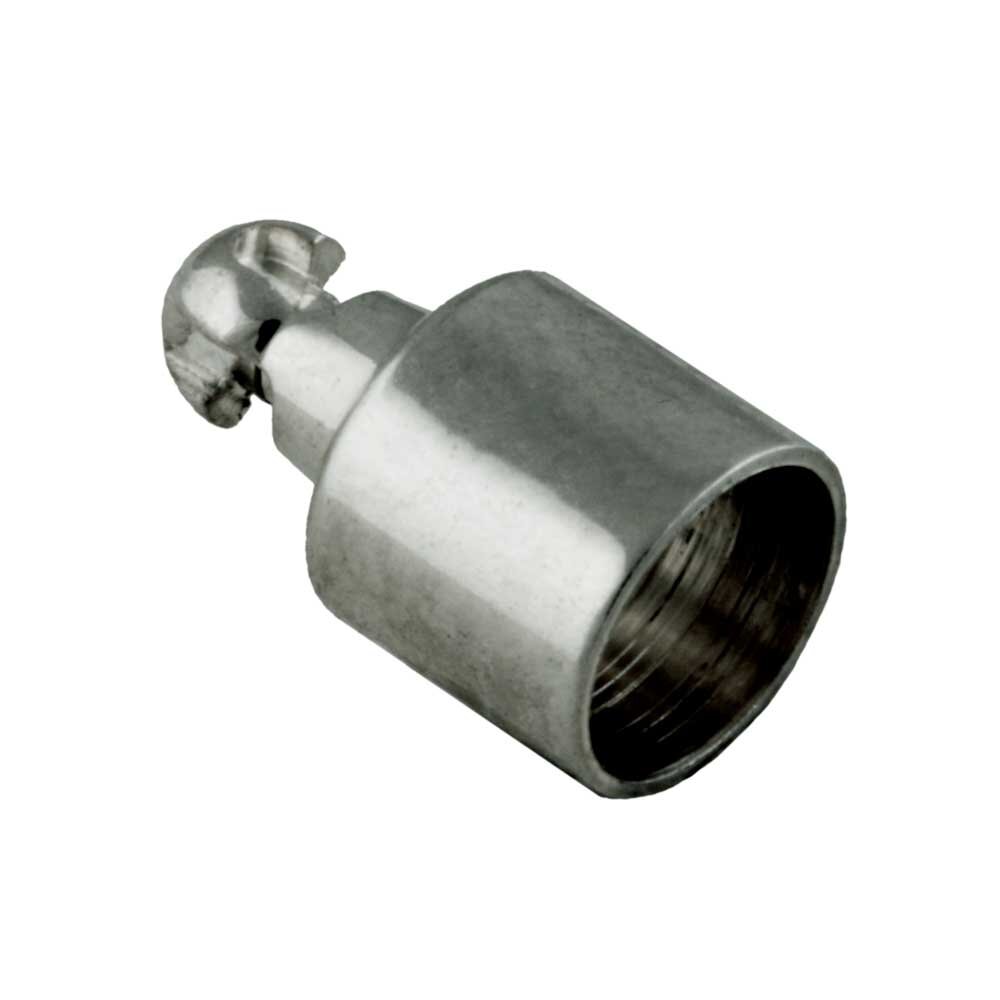End cap bayonet key for lock cylinder, 18K white gold 