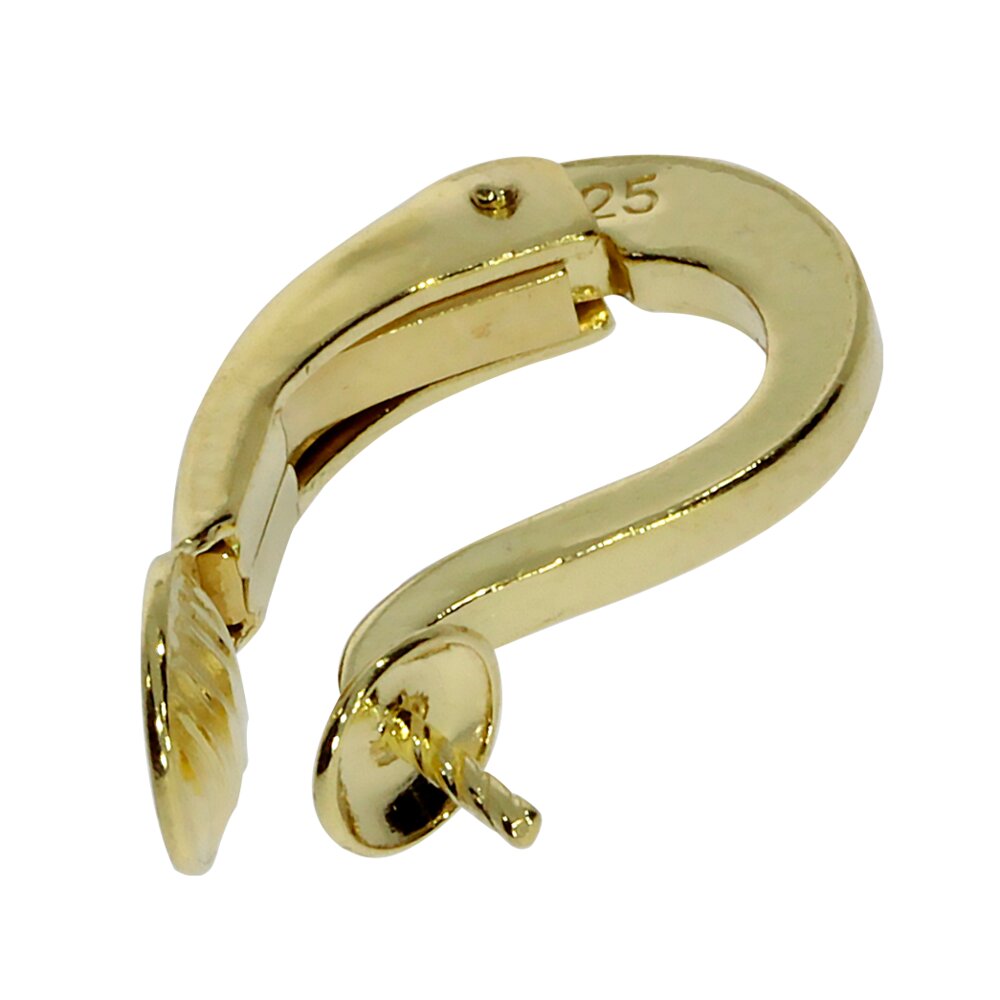 Ear clip with cup 925/- gold-plated 