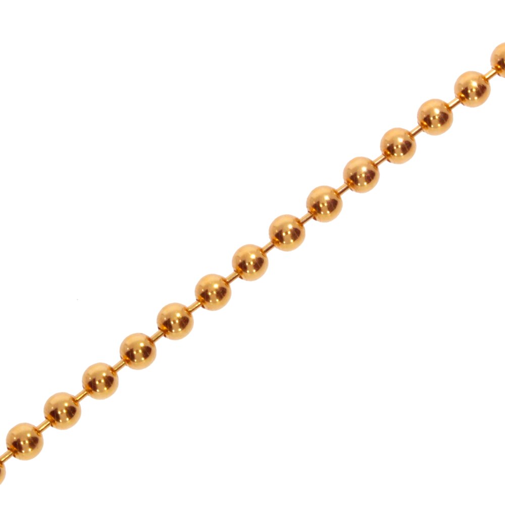 Necklace ball plain 925/- gold-plated rose 
