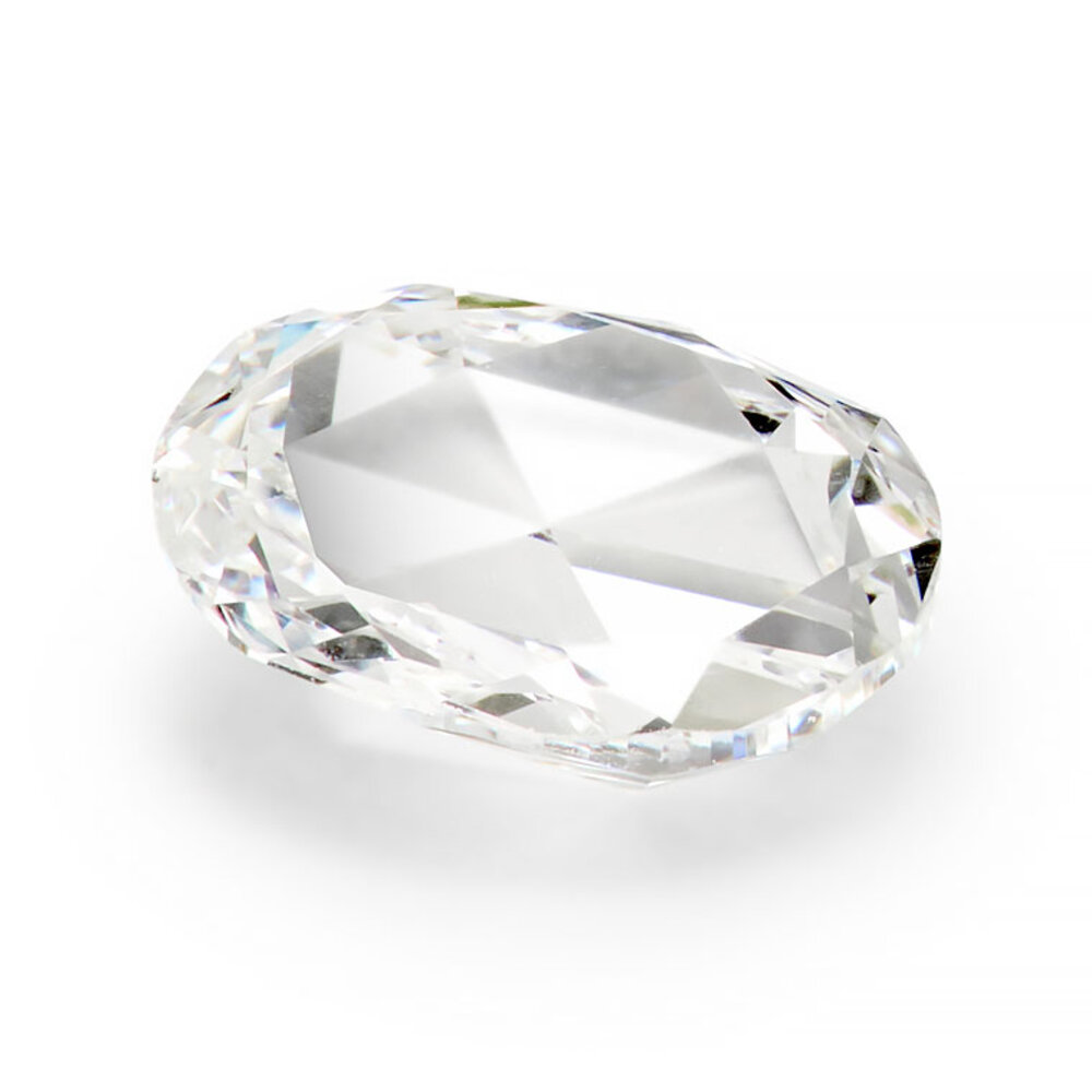 Rose cut, oval, 0.48 ct 