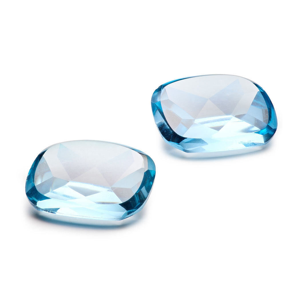 Synthetic spinel, aquamarine, antique BT 