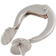 Ear clip with 5 mm grooved cup 925/-