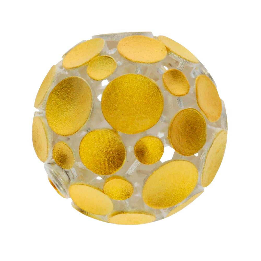 Open system clasp with yellow circles 925/- two tones 