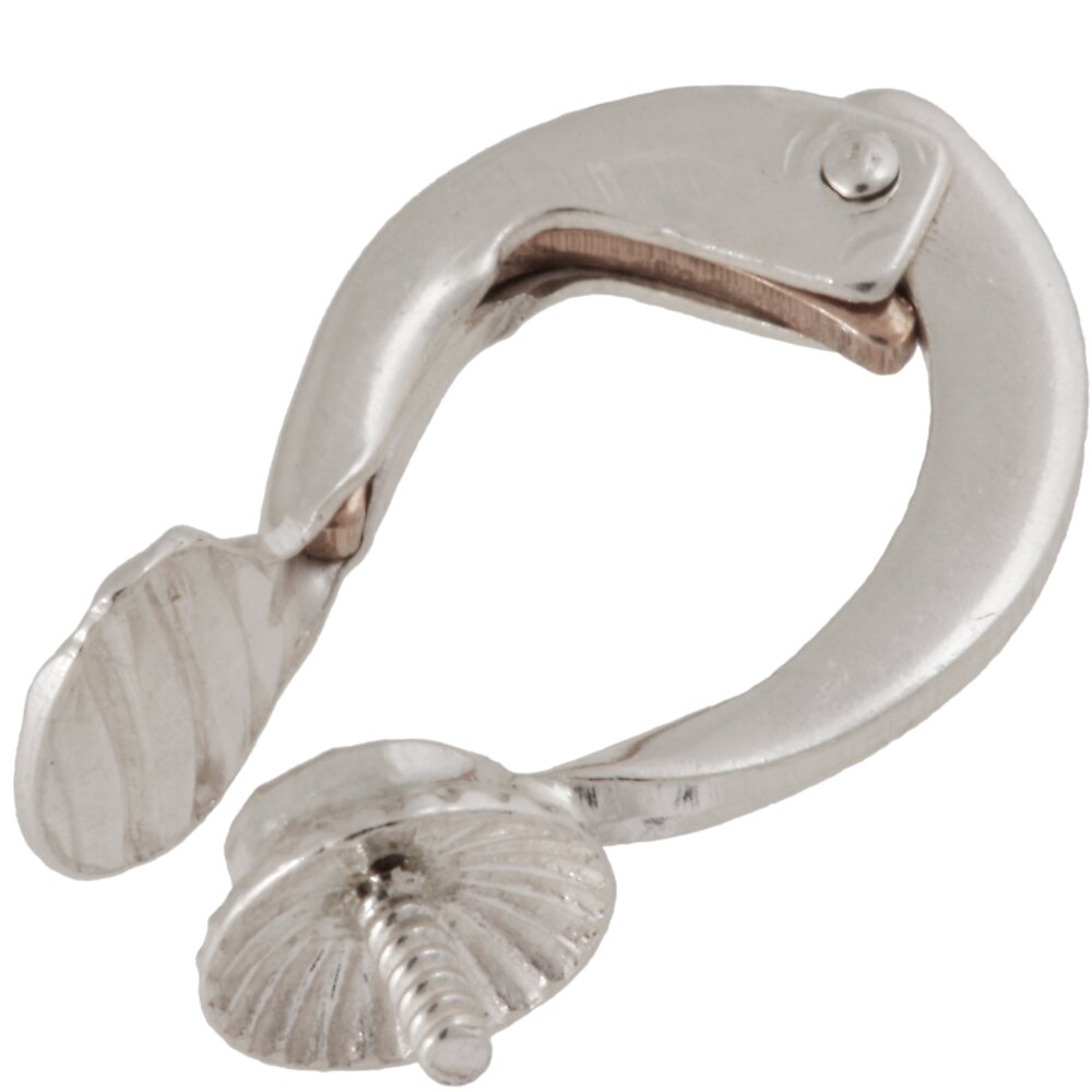 Ear clip with 5 mm grooved cup 925/- 