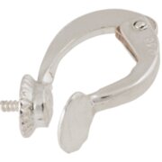 Ear clip with 5 mm grooved cup 925/-