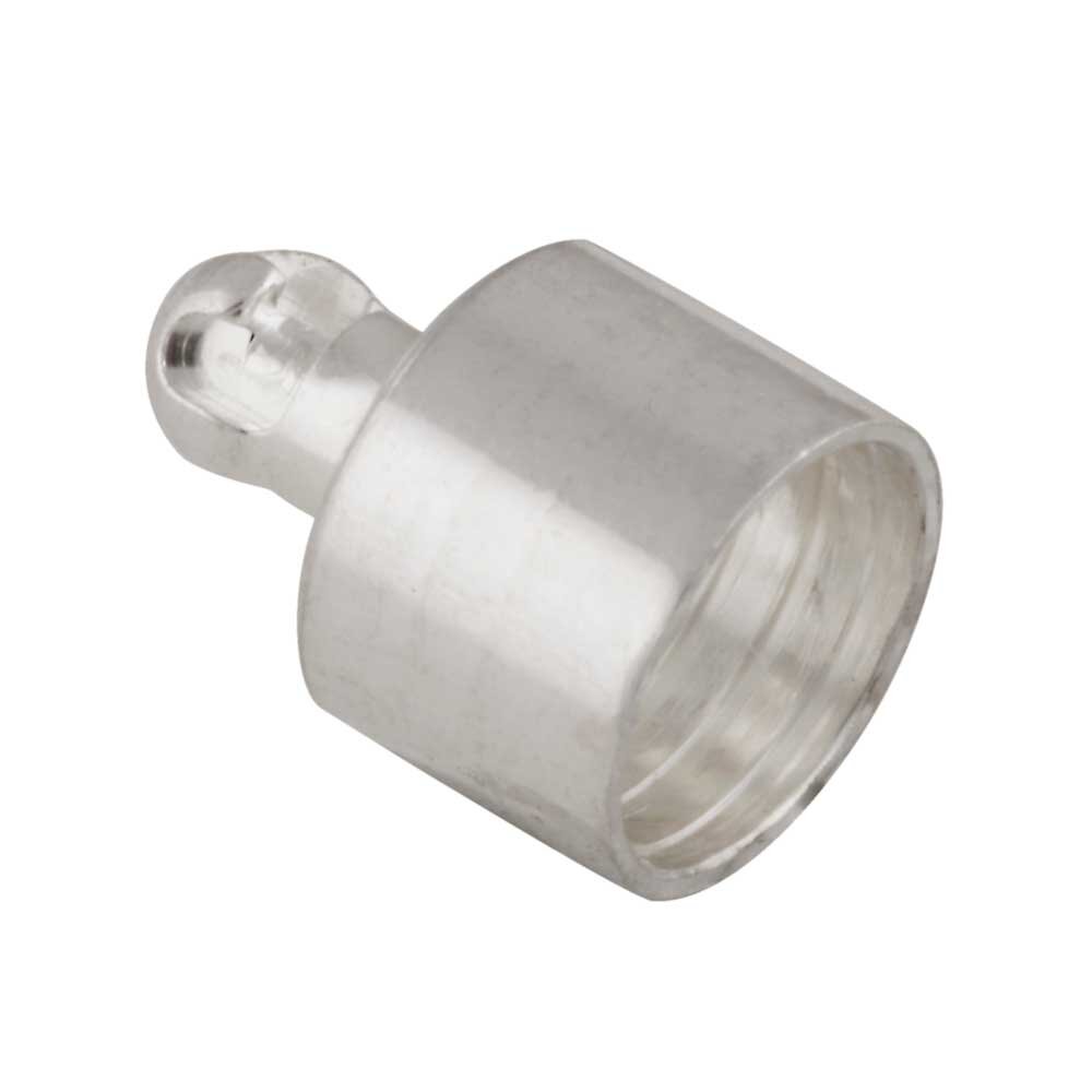 End cap bayonet key for lock cylinder, 925/- silver 