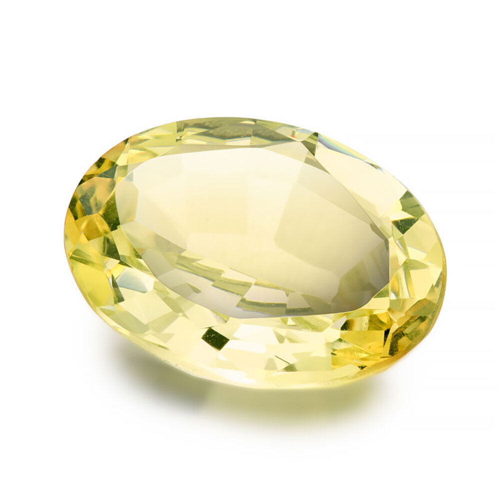 Syntetisk chrysolith, oval facet, 22,00 x 16,00 mm 