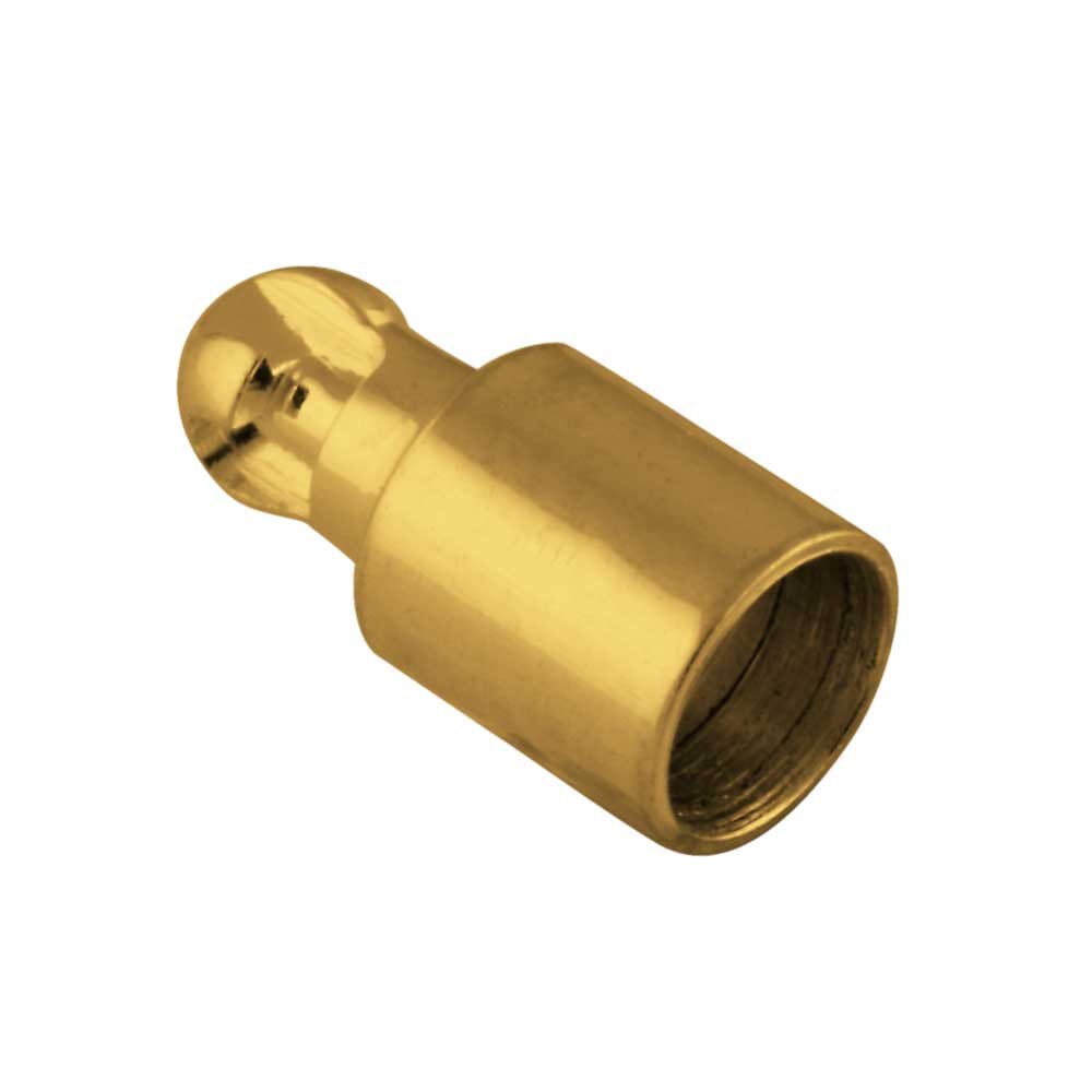 End cap bayonet key for lock cylinder, 18K Gold 