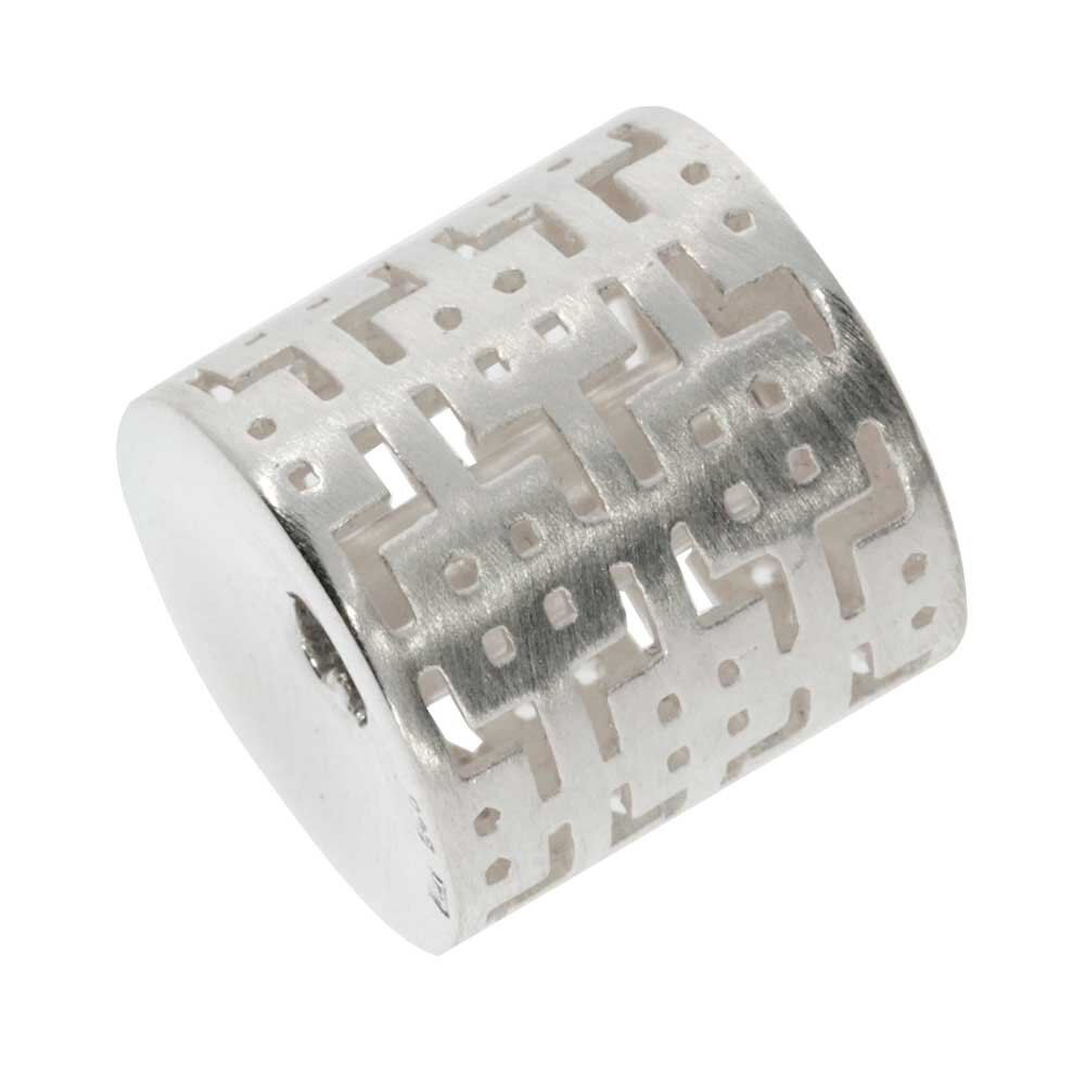 Open cylinder-shaped system clasp 925/- 