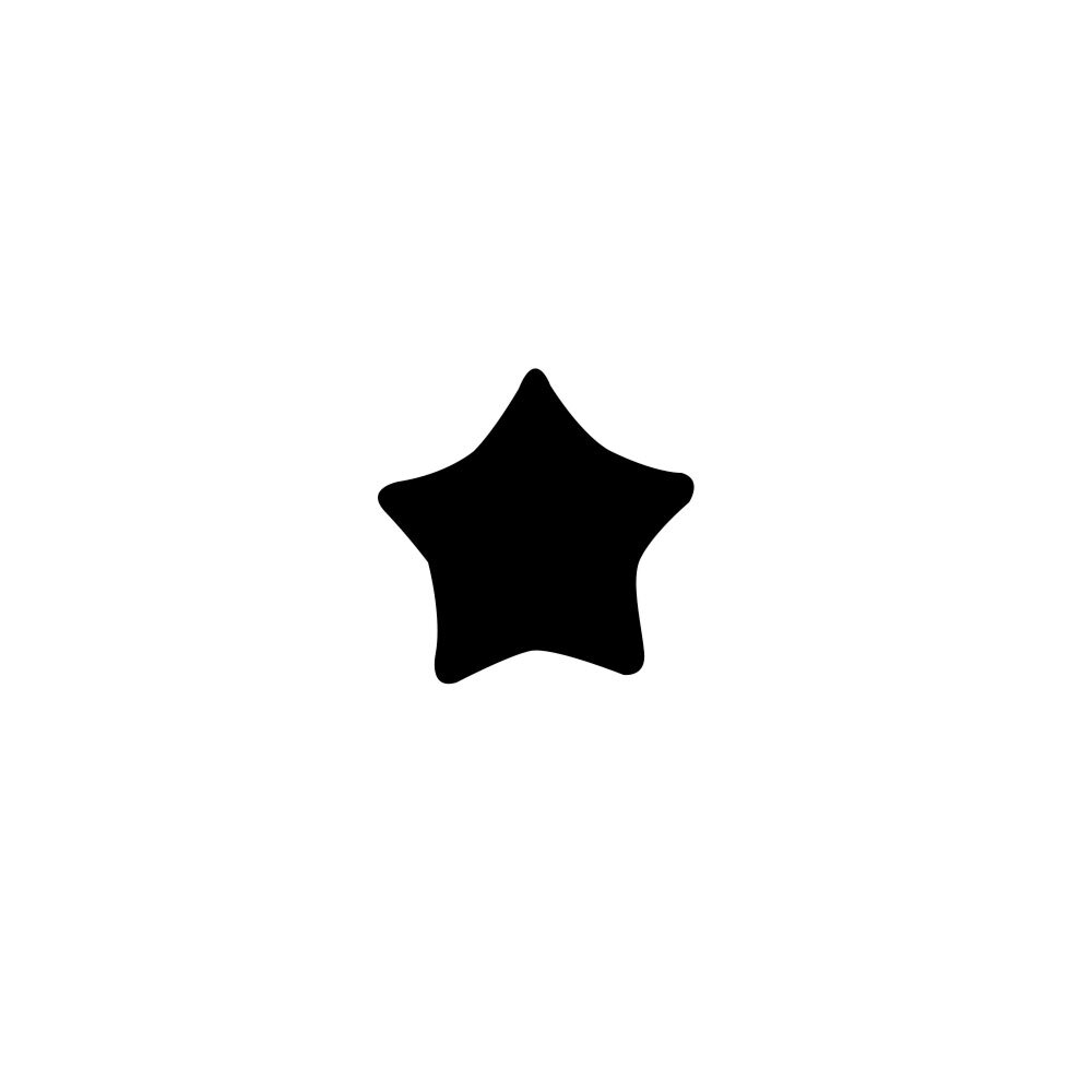 Draw plate, star 5 points (curved)  