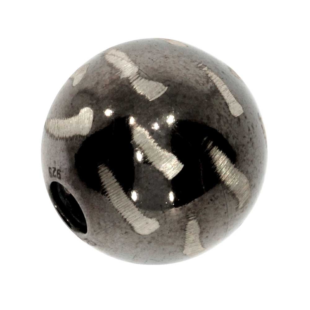System clasp with silver pattern 925/- black rhodium plated 