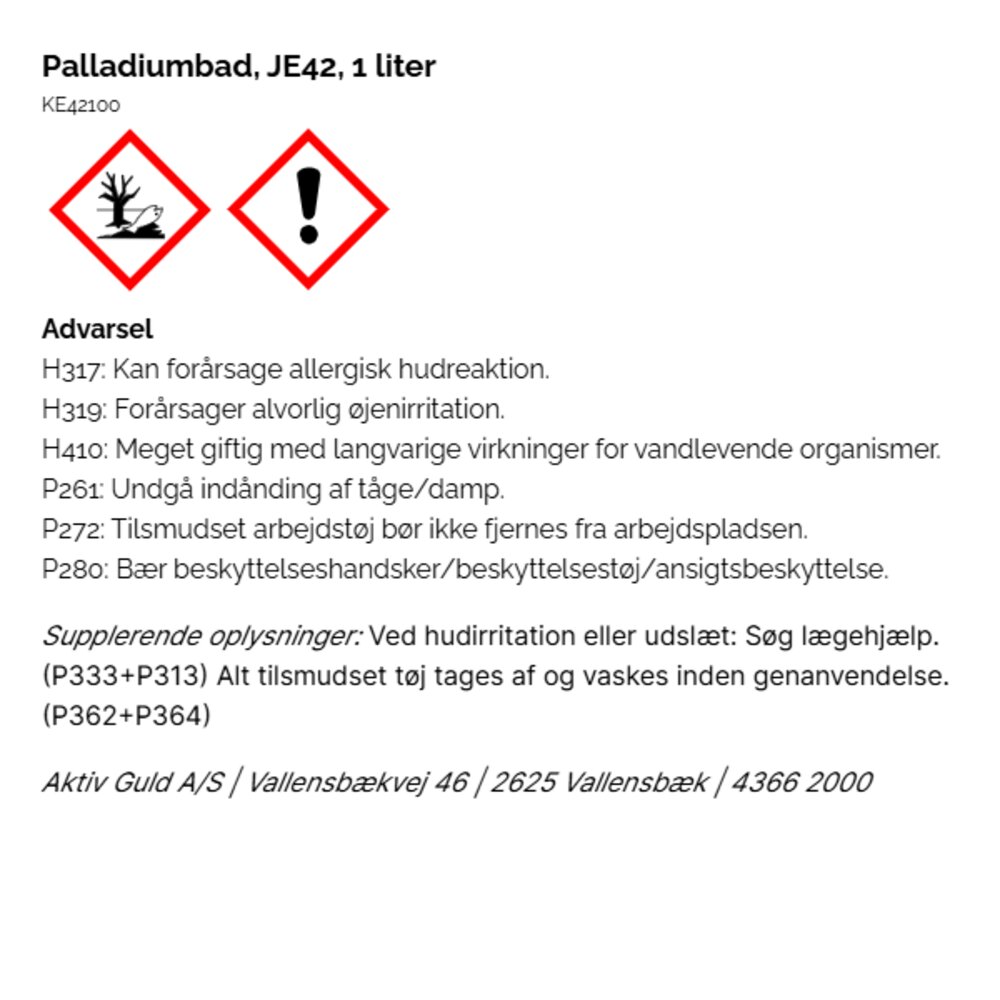 Palladium bath JE42, Jentner 