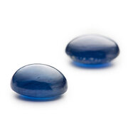 Blå safir, oval cabochon, 8,00 x 6,00 mm
