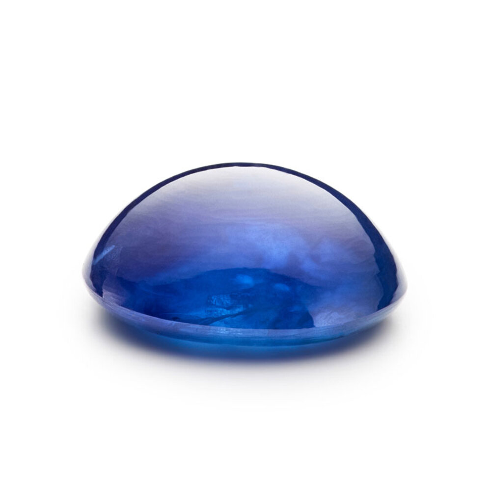 Blå safir, oval cabochon, 9,00 x 8,00 mm 